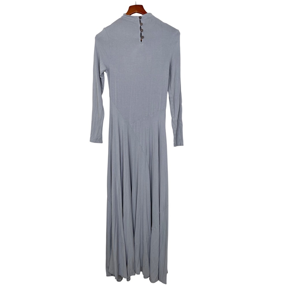 Free People Beach Dress Sz M Maxi Minimalist Jersey Elegant Stretchy Modest Boho - Picture 2 of 10